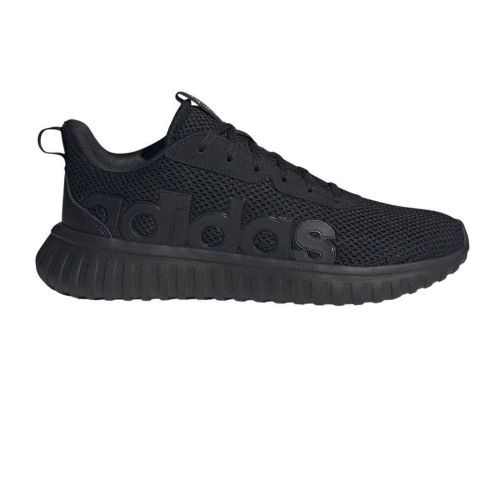 Adidas Mens Kaptir Leather Sneakers / Triple Black